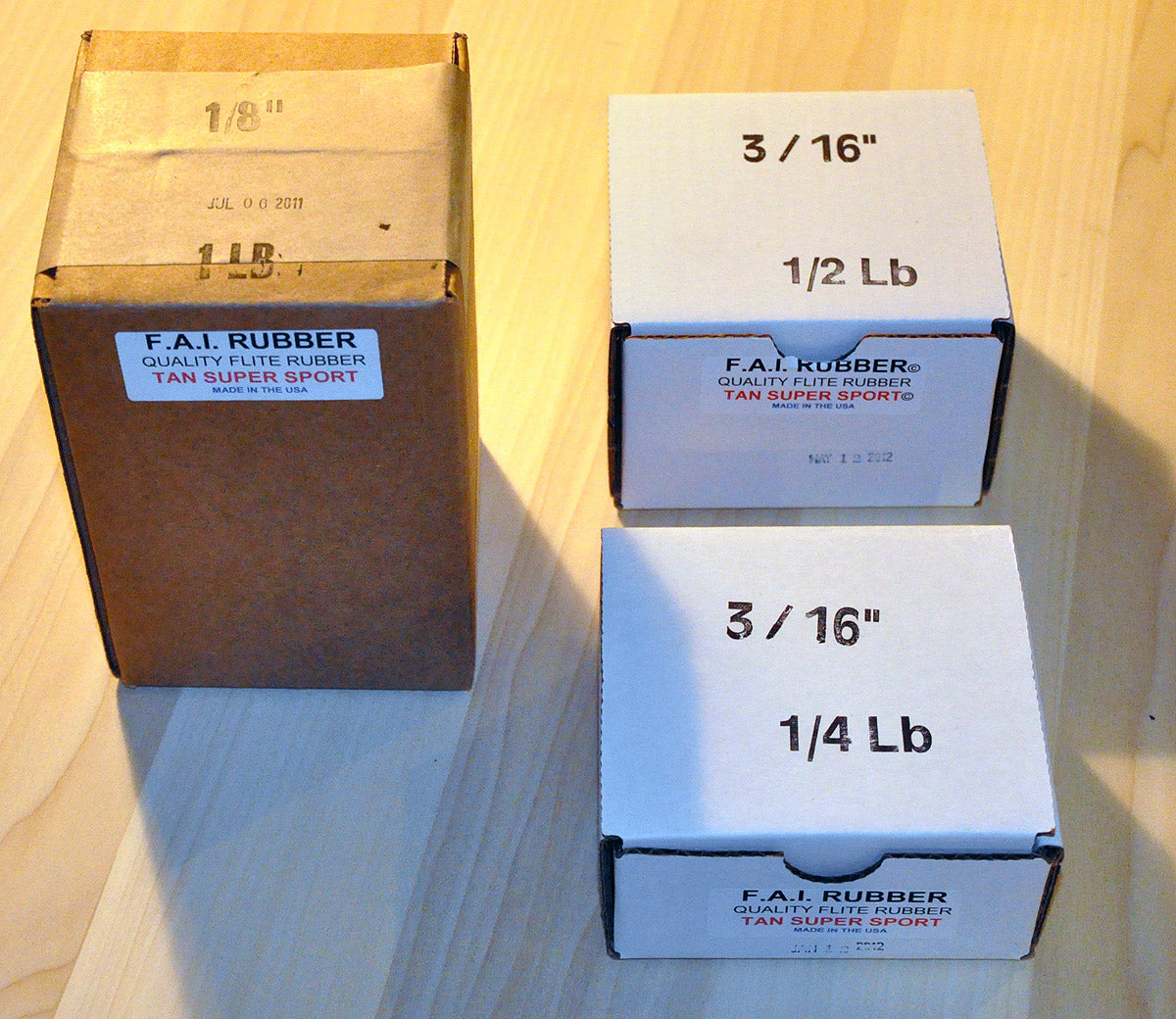 FAI Rubber TAN Super Sport 2.4mm391g 1/16″ 1 lb box,Tan Super Sport