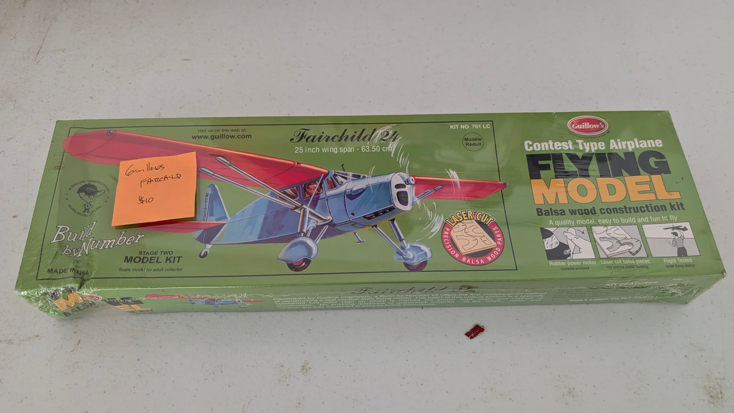 Guillow's Fairchild 24 Kit - LASER- CUT