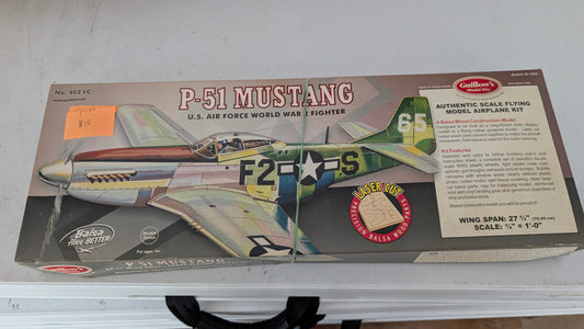 Guillow's P-51 Mustang Kit - LASER CUT