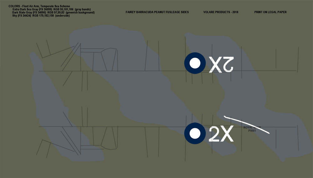 Fairey Barracuda second "2X" NoCal Tissue Template